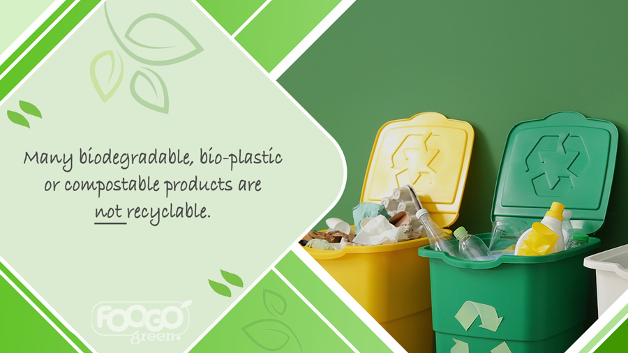 Plastic and other materials in domestic recycling bins