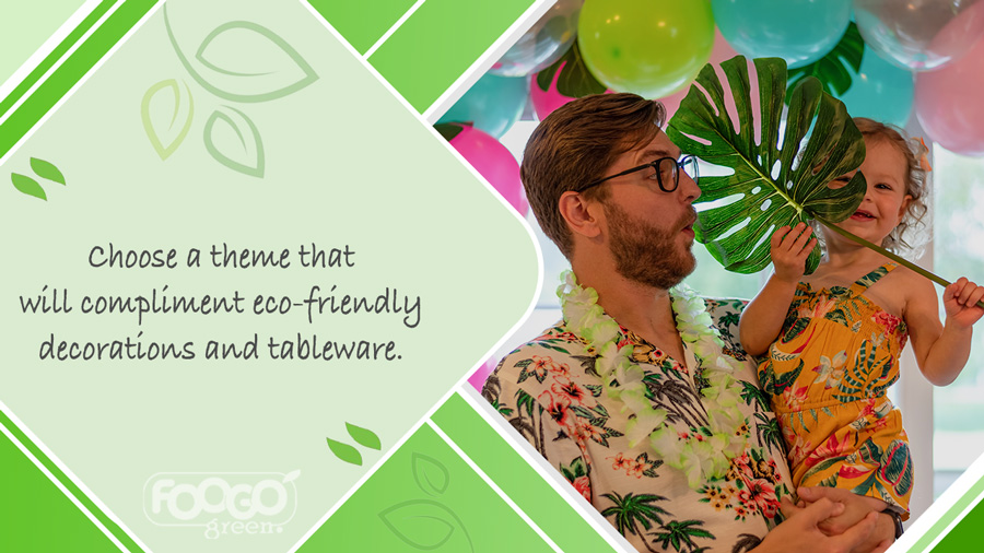 Hawaiian-themed eco-friendly party