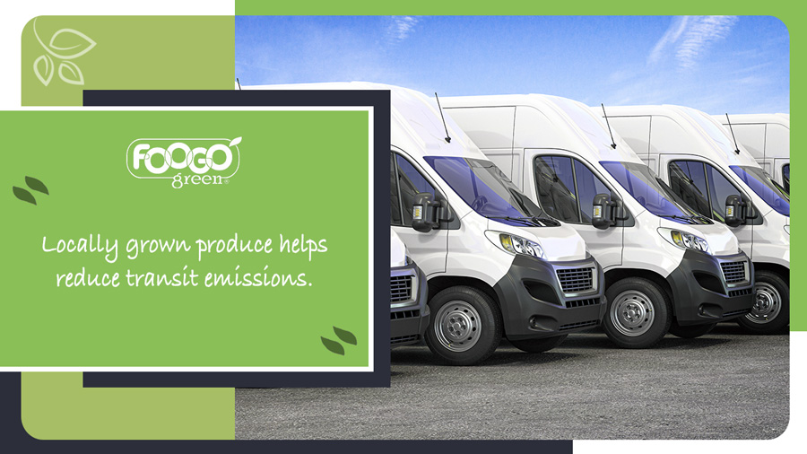 A fleet of vans needed to transport food, adding to emissions