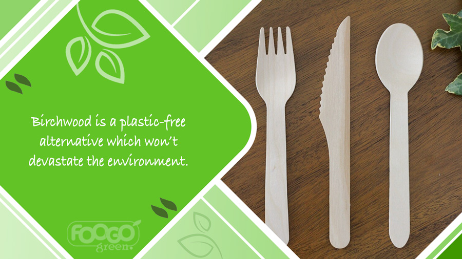 Disposable and compostable birchwood cutlery
