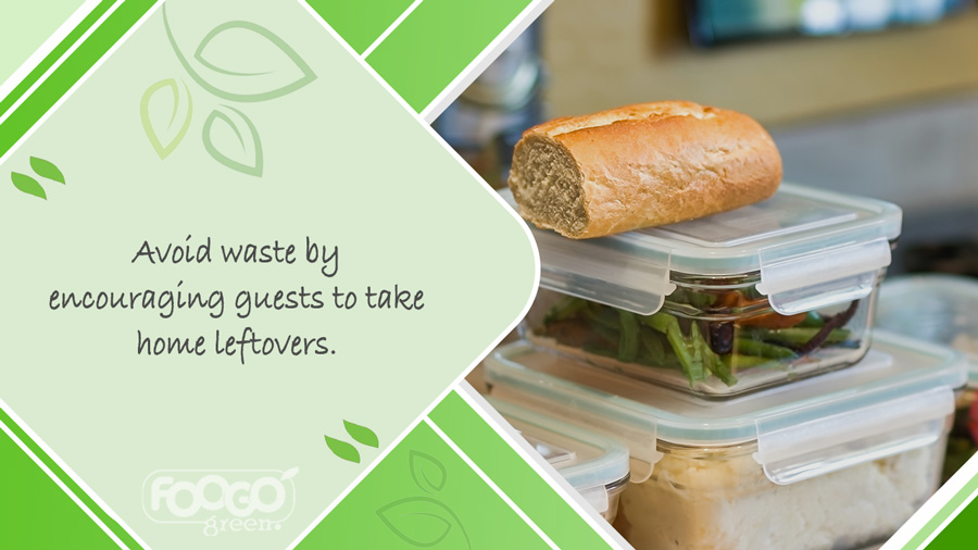 Leftover food stored in plastic containers