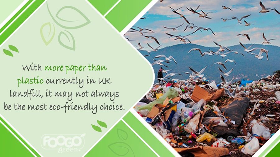 Landfill containing a lot of potential paper waste